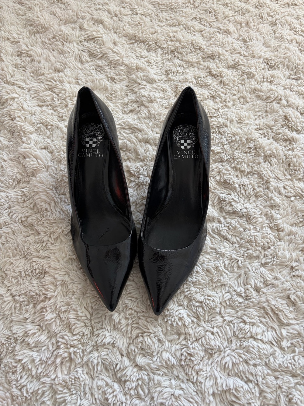 Vince Camuto Black Patent Pointed-Toe Stiletto Pumps